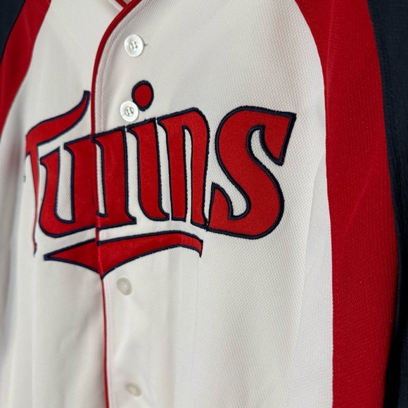 Minnesota TC Twins Jersey White and Navy with Blank Back Size 4XT - Picture 2 of 5